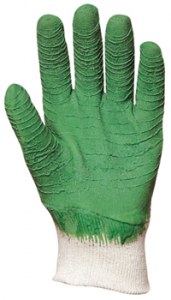 Lot de 12 Paires Gant Latex crêpé vert