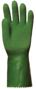 Lot de 10 Paires GantLatex crêpé vert 32 cm