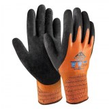 Gants antifroid polaire acrylique noir / orange 